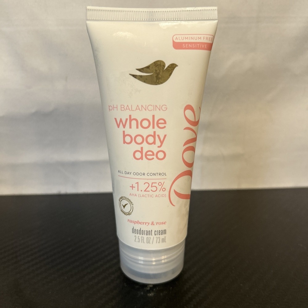 Dove Whole Body Deodorant, Ph Balancing, Cream Raspberry & Rose, 72 Hour, 2.5 Oz